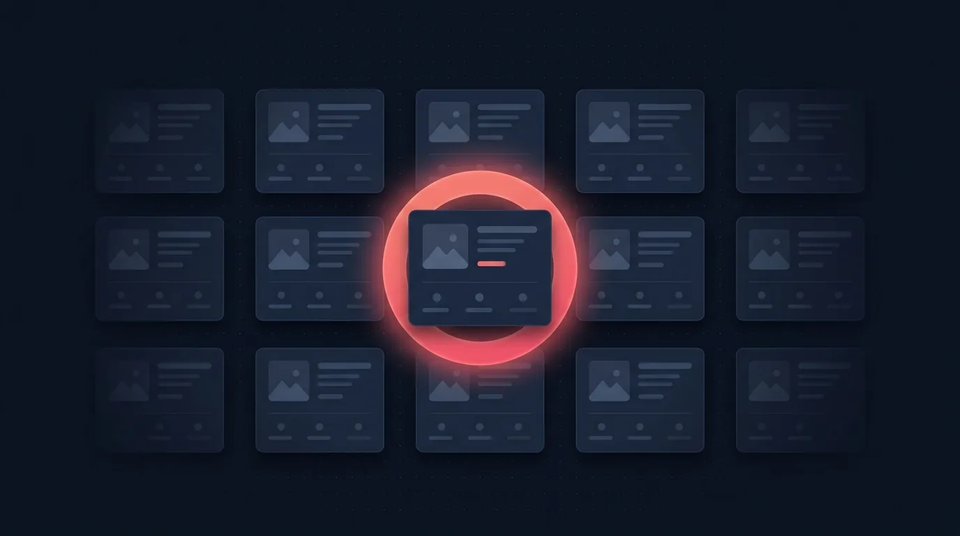 Concept illustration of AI-scored ad variants