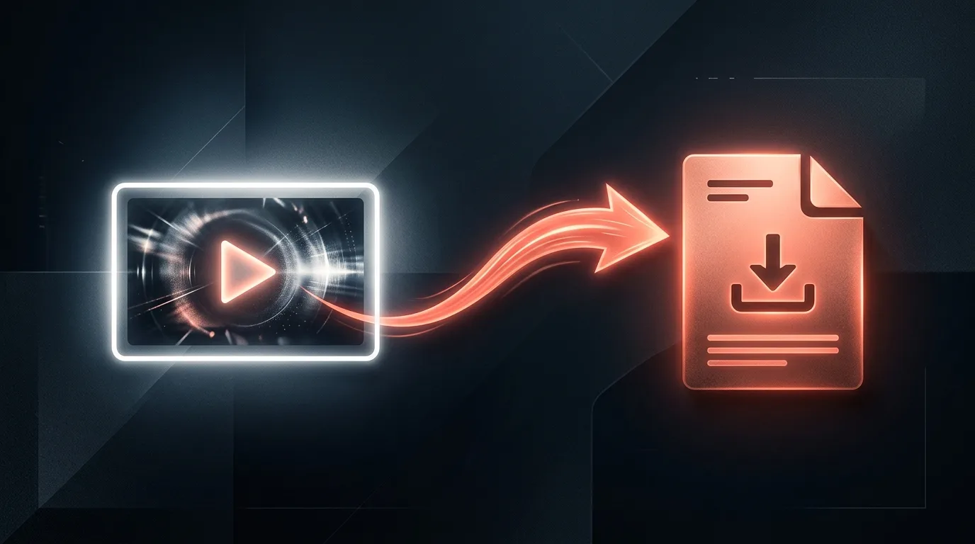 Concept art of a video frame turning into a saved file