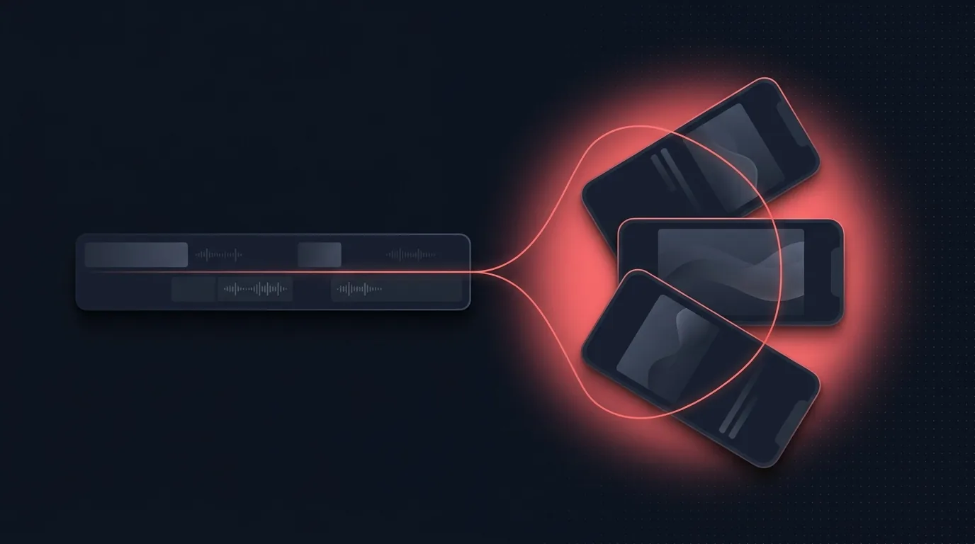 Concept illustration of repurposing long video into clips