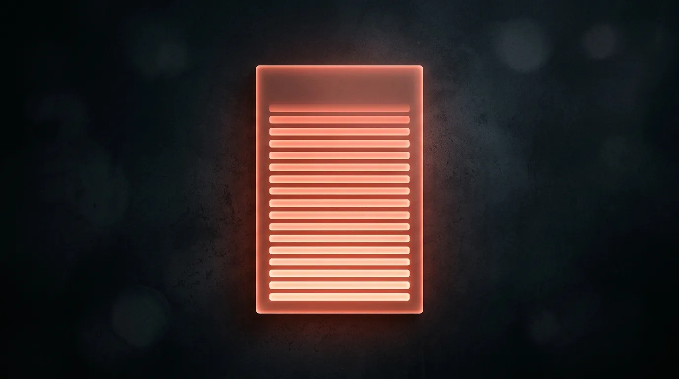 Concept illustration of a glowing note filling with stacked idea lines