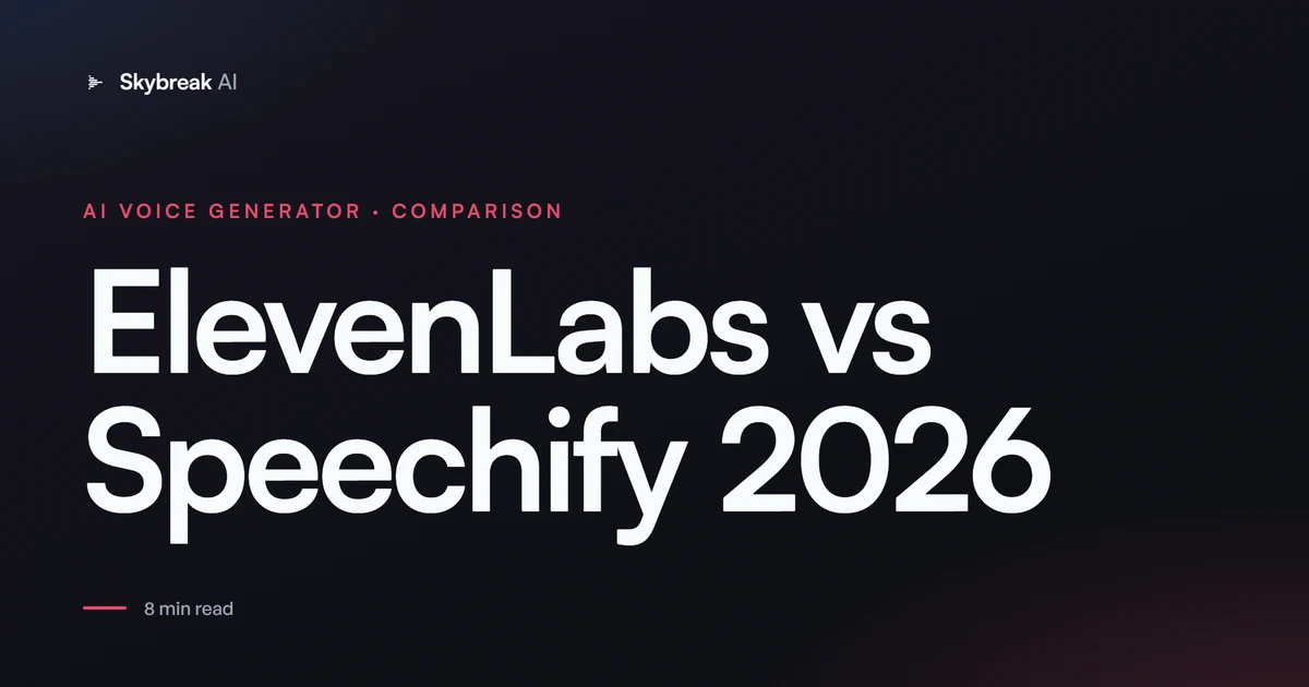 ElevenLabs vs Speechify (2026): Which AI Voice Tool Should Creators Use?