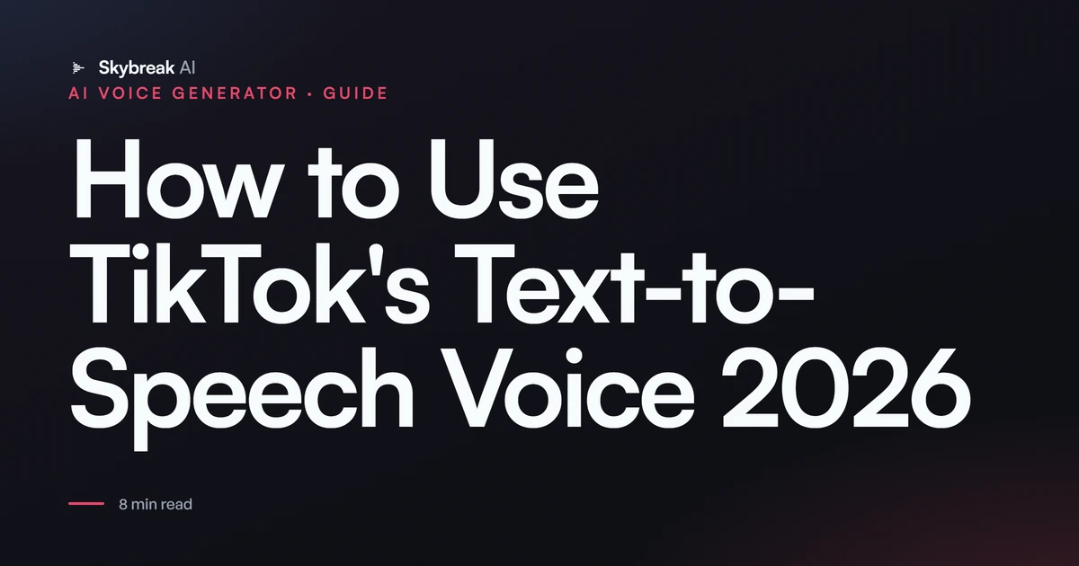 How to Use TikTok's Text-to-Speech Voice (2026): Step by Step