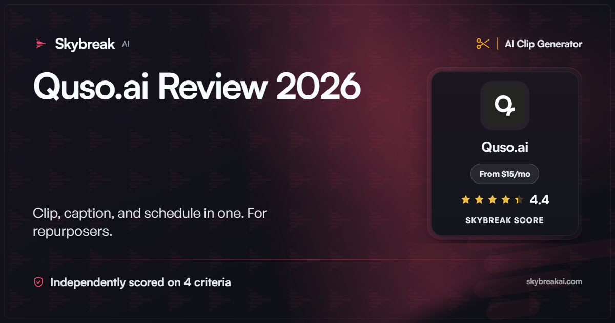Quso.ai Review 2026: One Tool for Clipping, Captions, and Scheduling?