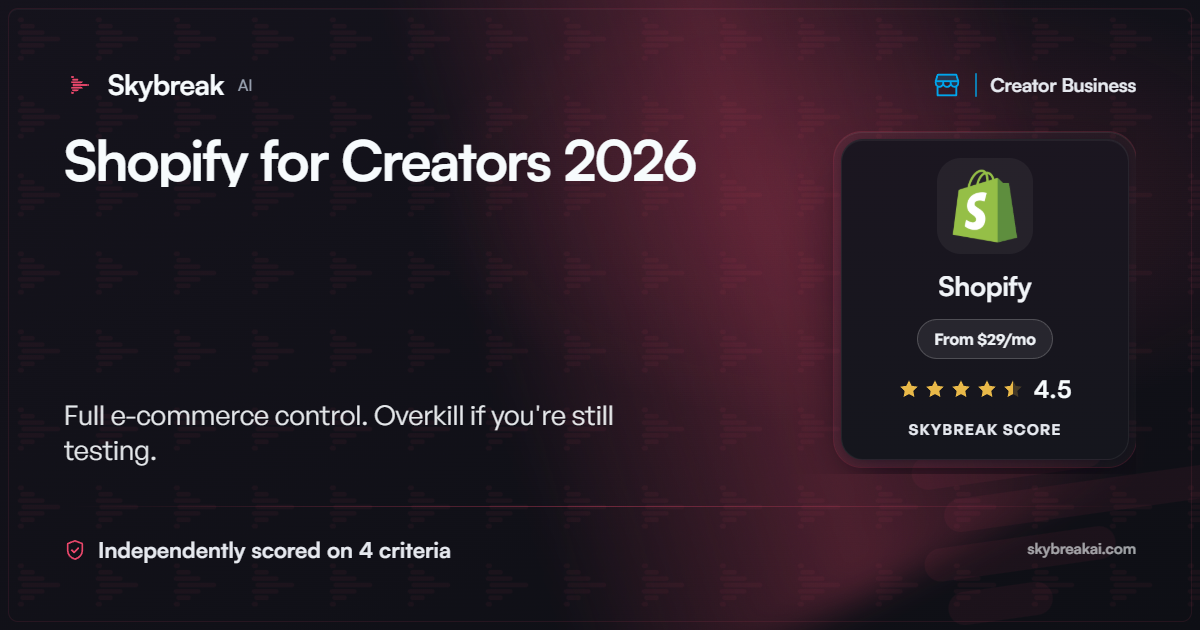 Shopify for Creators: Is It the Right Platform for Your Store? (2026)