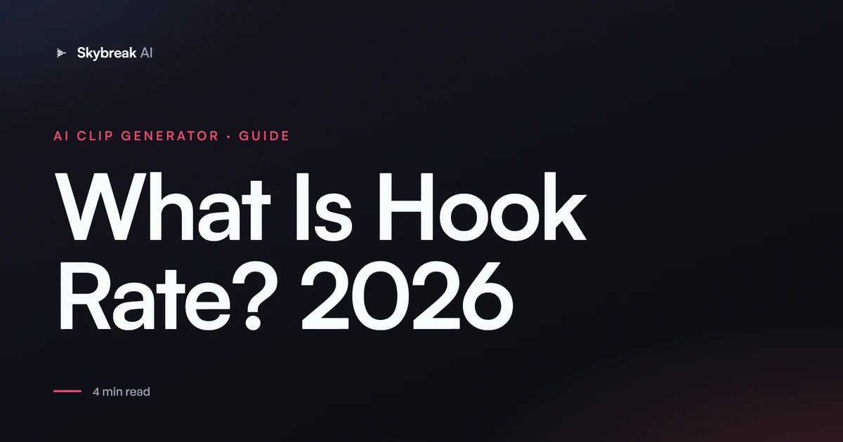 What Is Hook Rate? (2026): The One Retention Number to Watch